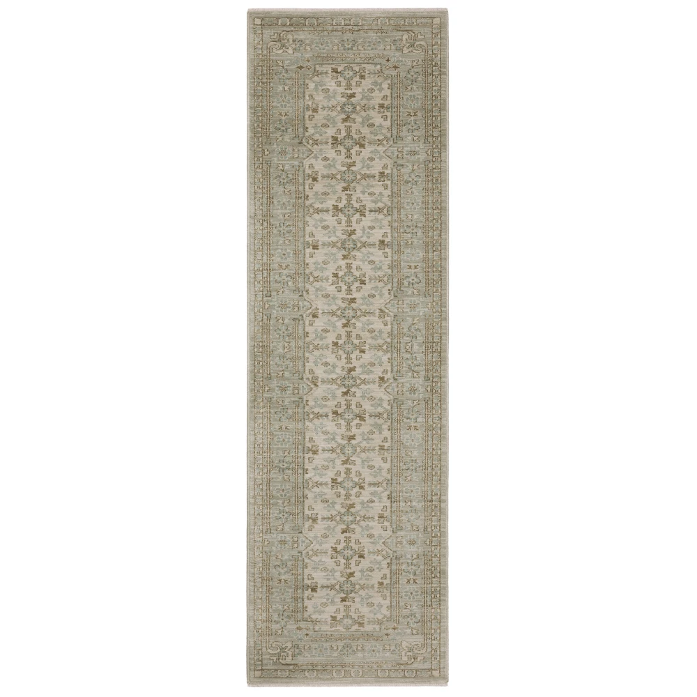 Maeve MAE04 Beige/ Teal Indoor Area Rug - 2'3