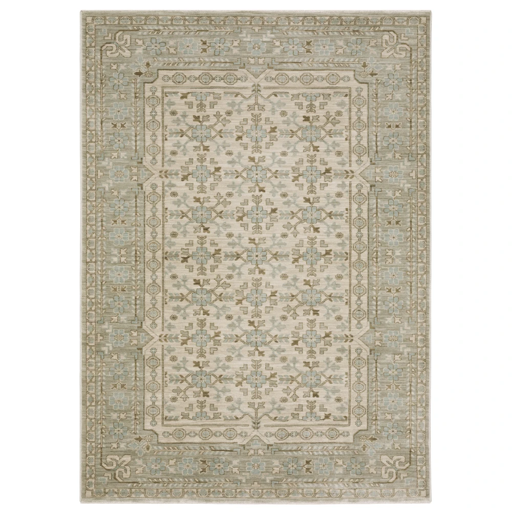 Maeve MAE04 Beige/ Teal Indoor Area Rug - 7'10