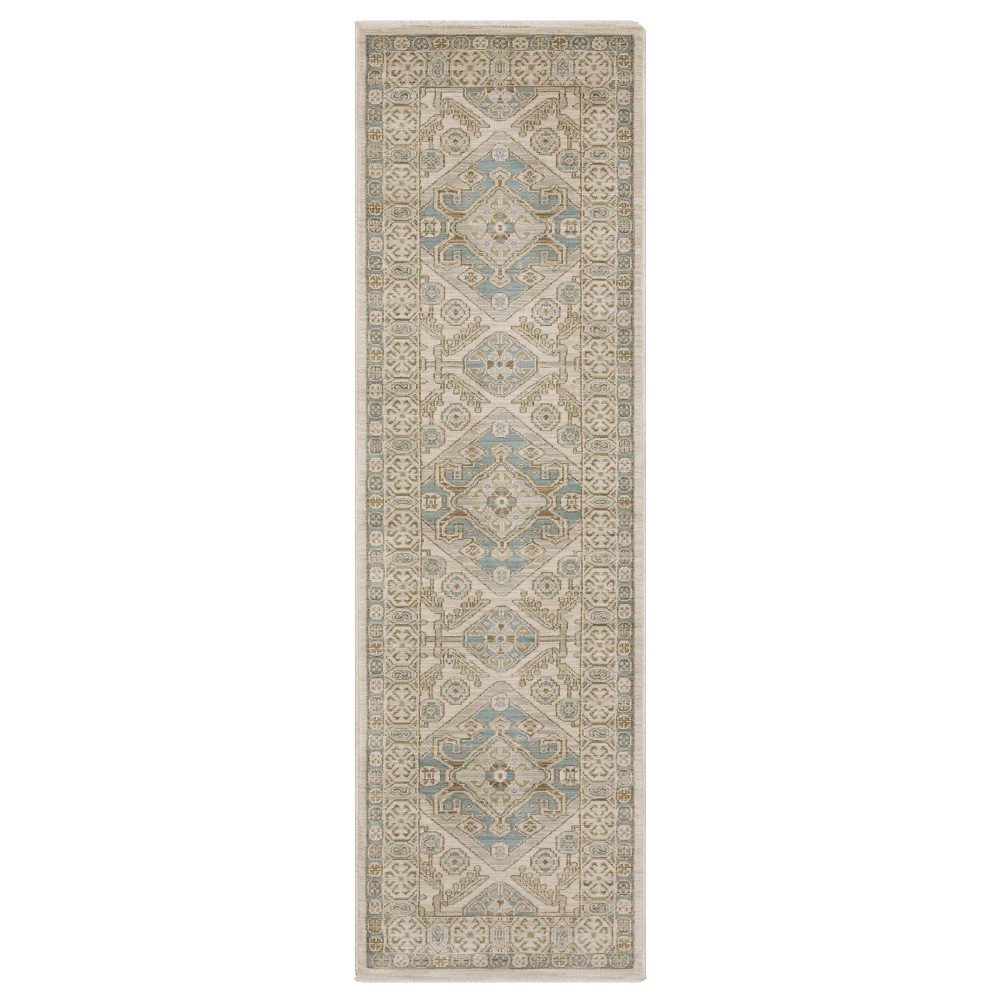 Maeve MAE05 Beige/ Teal Indoor Area Rug - 2'3