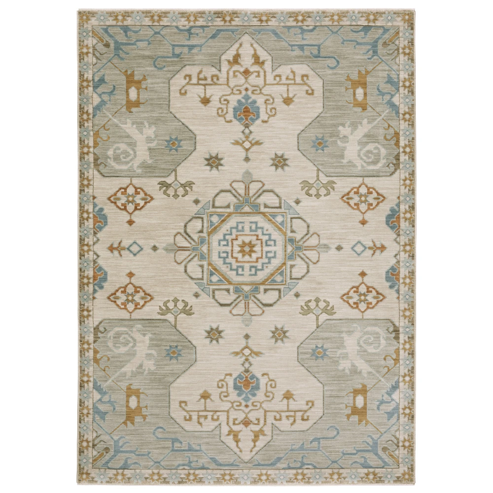 Maeve MAE09 Beige/ Grey Indoor Area Rug - 5'3