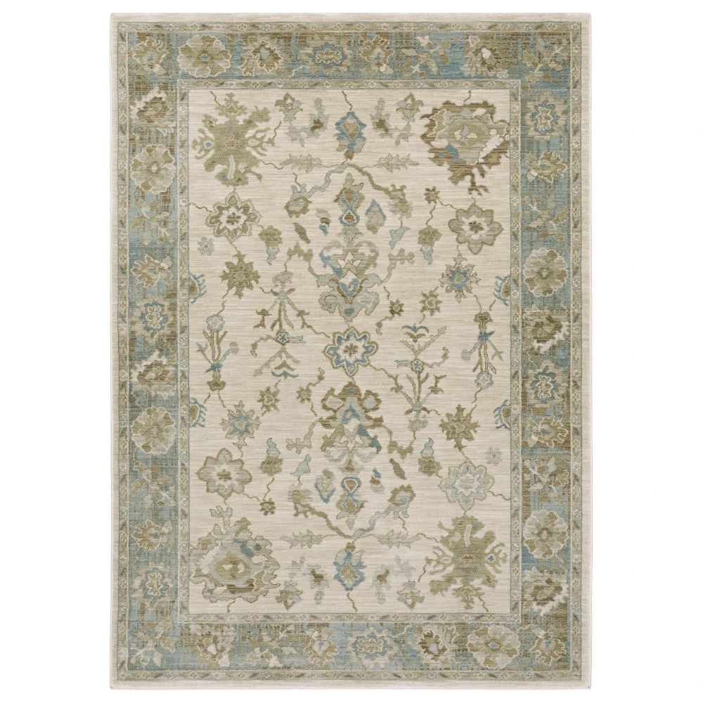 Maeve MAE10 Beige/ Teal Indoor Area Rug - 7'10