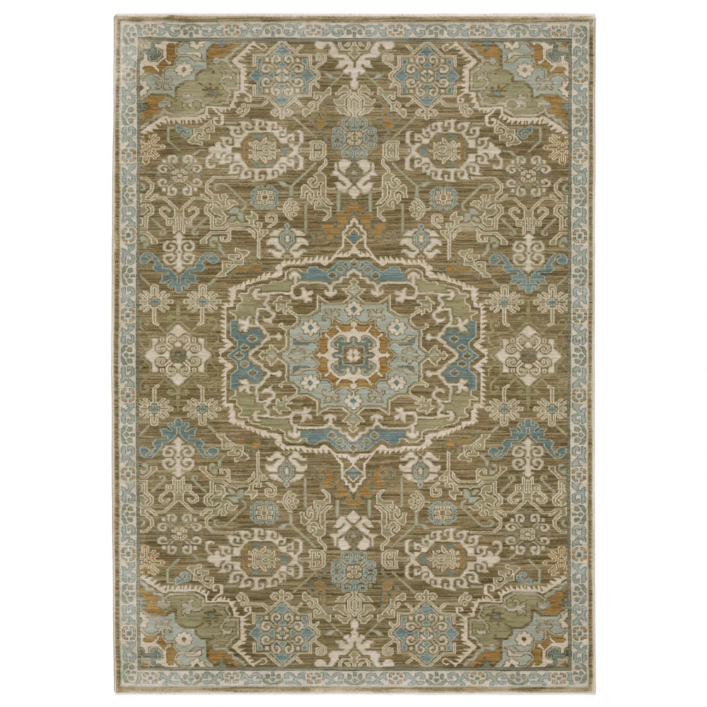 Maeve MAE13 Brown/ Teal Indoor Area Rug - 7'10