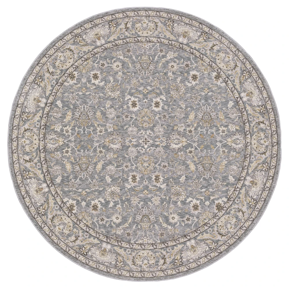 Maharaja 070E1 Grey/Blue Indoor Area Rug - 7'10