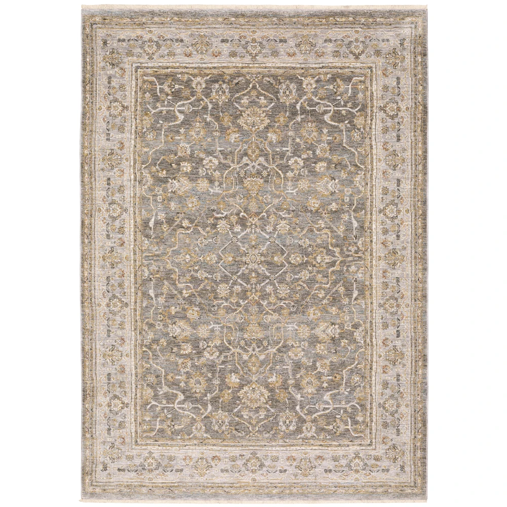Maharaja 040M1 Beige/ Grey Indoor Area Rug - 6'7