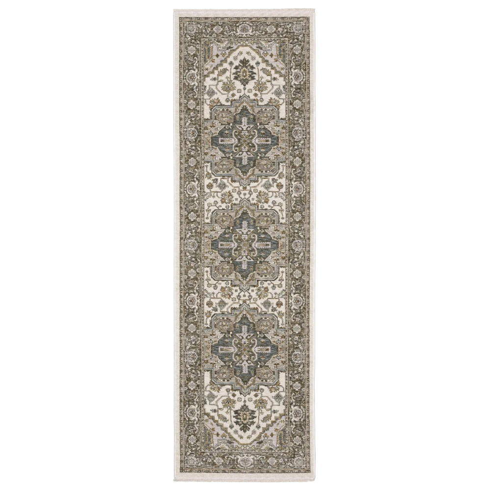 Maharaja 1144Y Ivory/ Gold Indoor Area Rug - 2'3
