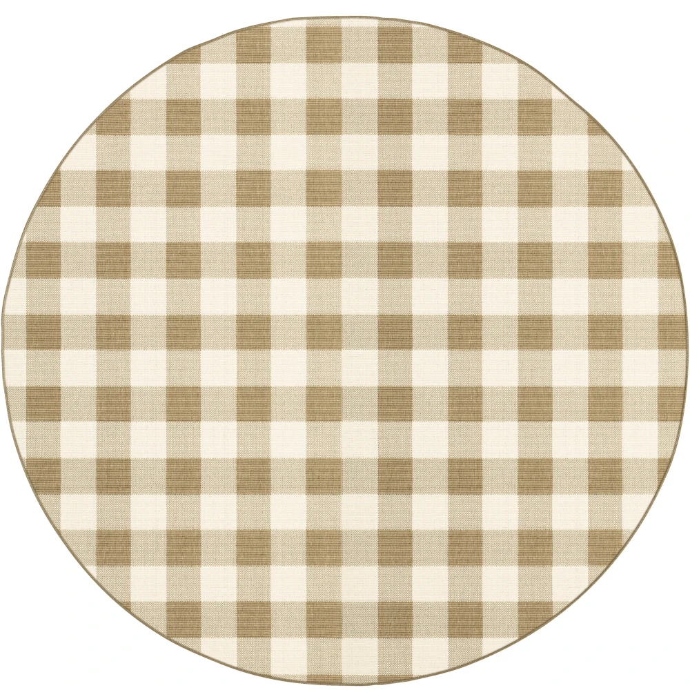 Marina 2598I Tan/ Ivory Indoor/Outdoor Area Rug - 7'10