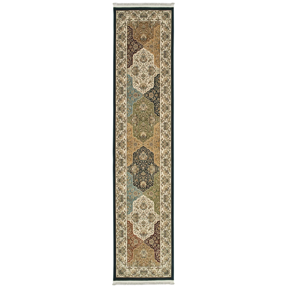 Masterpiece 1331X Navy/ Multi Indoor Area Rug - 2'3