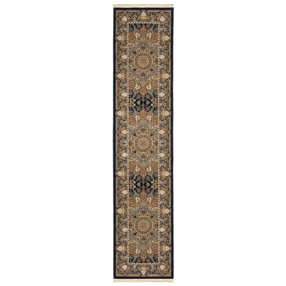 Masterpiece 1802B Navy/ Multi Indoor Area Rug - 2'3