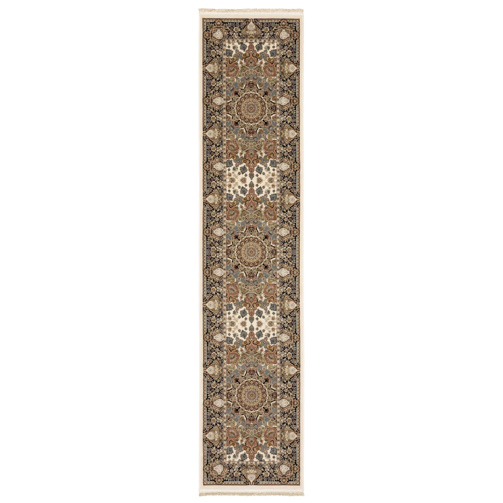 Masterpiece 1802W Ivory/ Multi Indoor Area Rug - 2'3