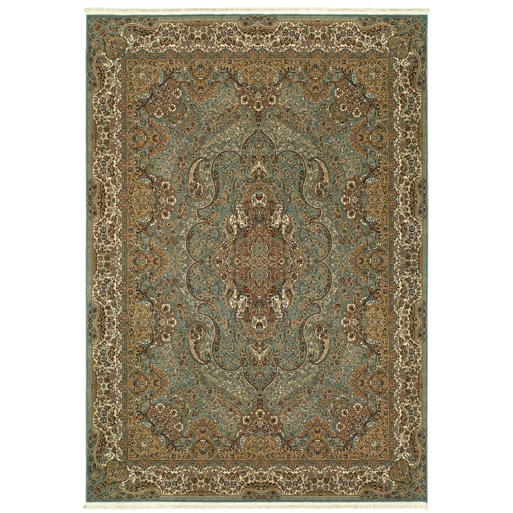 Masterpiece 502L2 Blue/ Gold Indoor Area Rug - 7'10