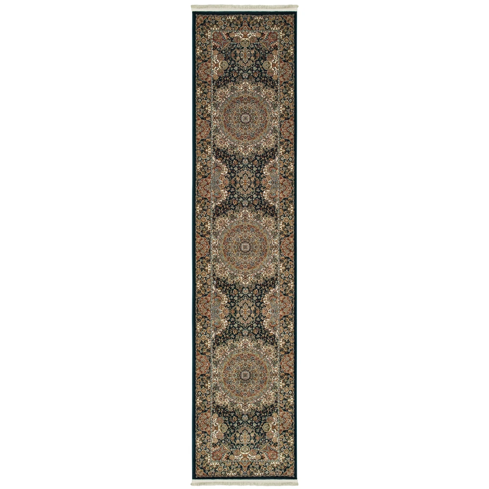 Masterpiece 5501K Dark Blue/ Multi Indoor Area Rug - 2'3