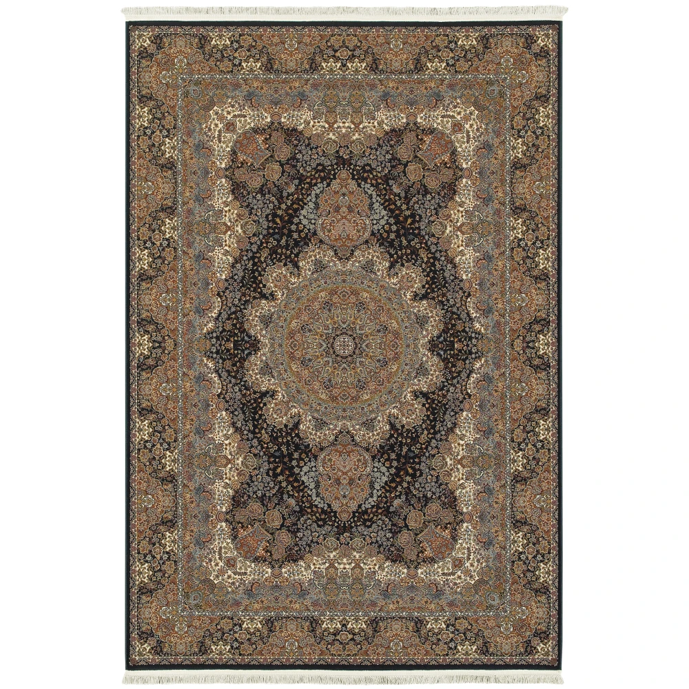 Masterpiece 5501K Dark Blue/ Multi Indoor Area Rug - 3'10