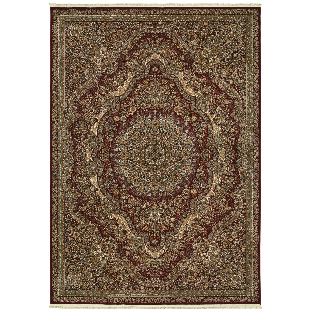 Masterpiece 8022R Red/ Gold Indoor Area Rug - 3'10
