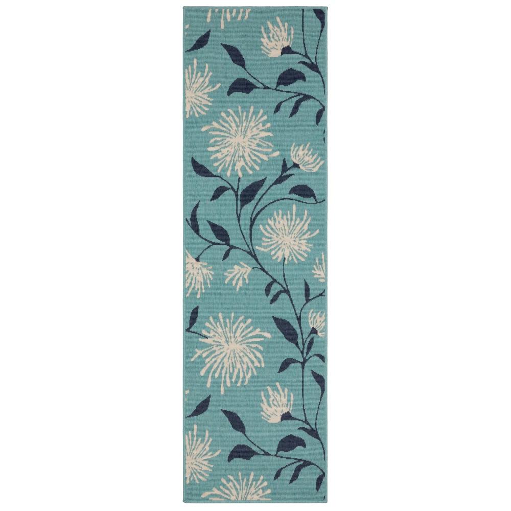 Meridian 9929S Blue/ Navy Indoor/Outdoor Area Rug - 2'3