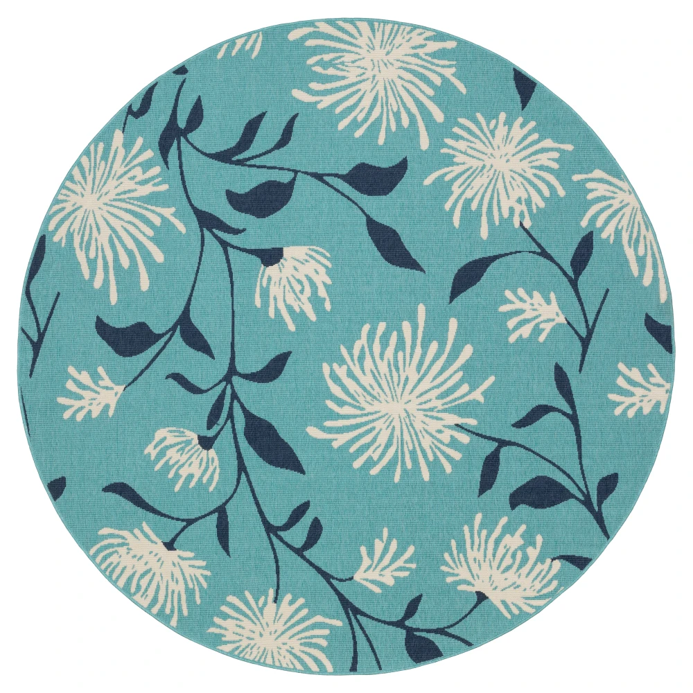 Meridian 9929S Blue/ Navy Indoor/Outdoor Area Rug - 7'10