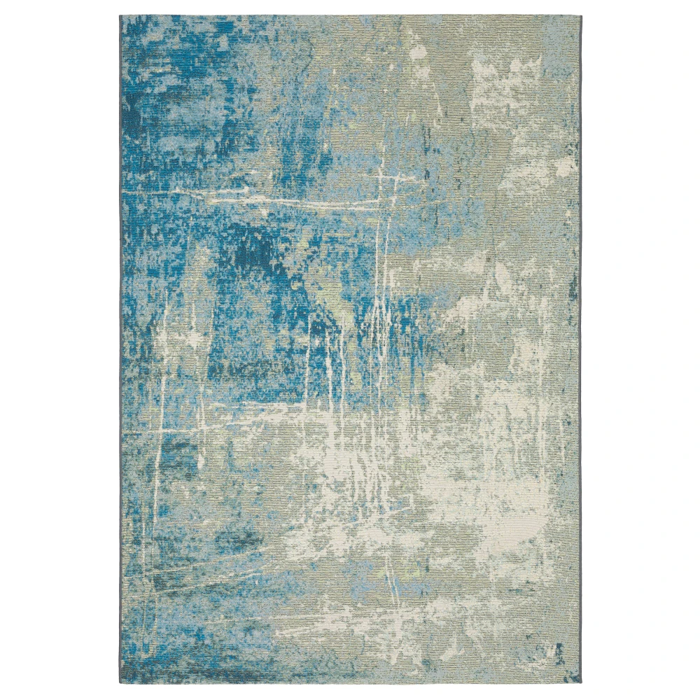 Naples 359XI Beige/ Blue Indoor/Outdoor Area Rug - 6'7