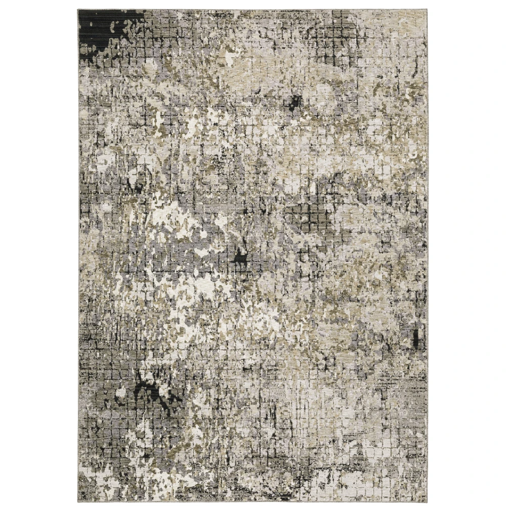 Nebulous 091D9 Grey/ Ivory Indoor Area Rug - 7'10