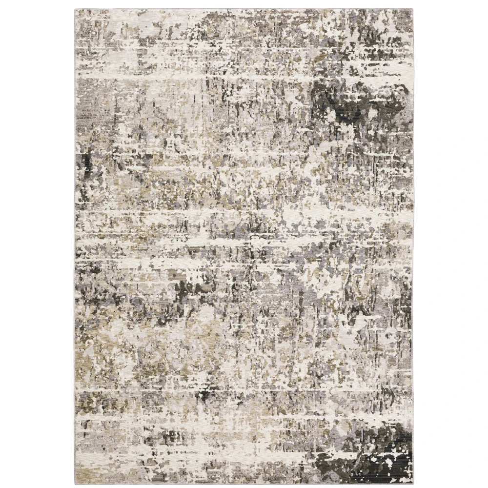 Nebulous 091L9 Grey/ Ivory Indoor Area Rug - 6'7