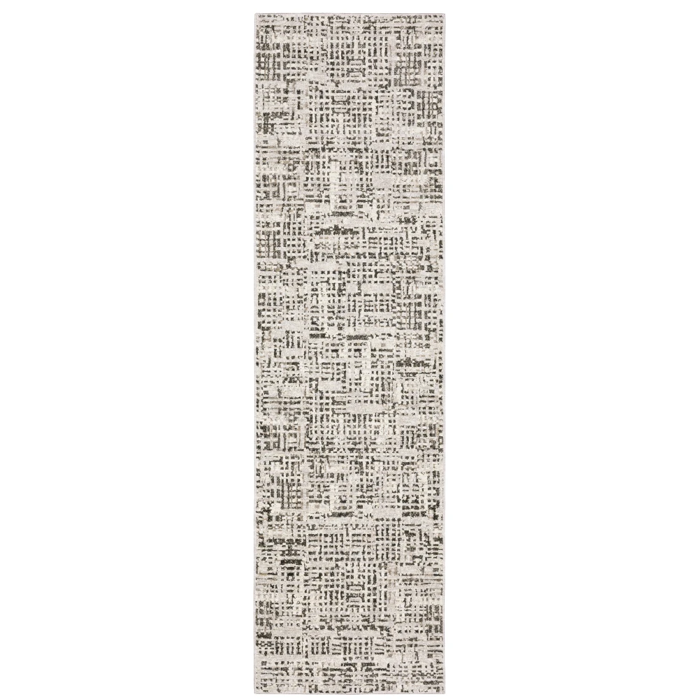 Nebulous 2060W Ivory/ Grey Indoor Area Rug - 2'3