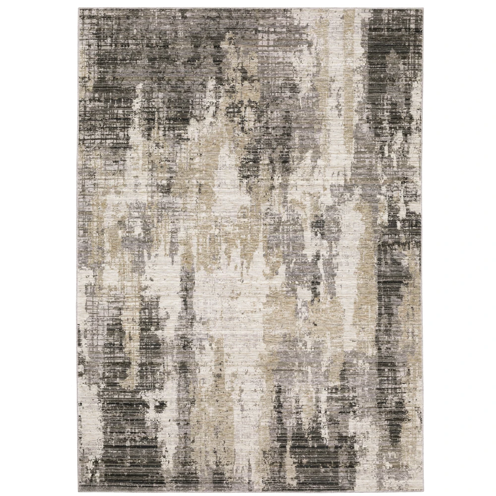 Nebulous 4151N Grey/ Beige Indoor Area Rug - 3'3