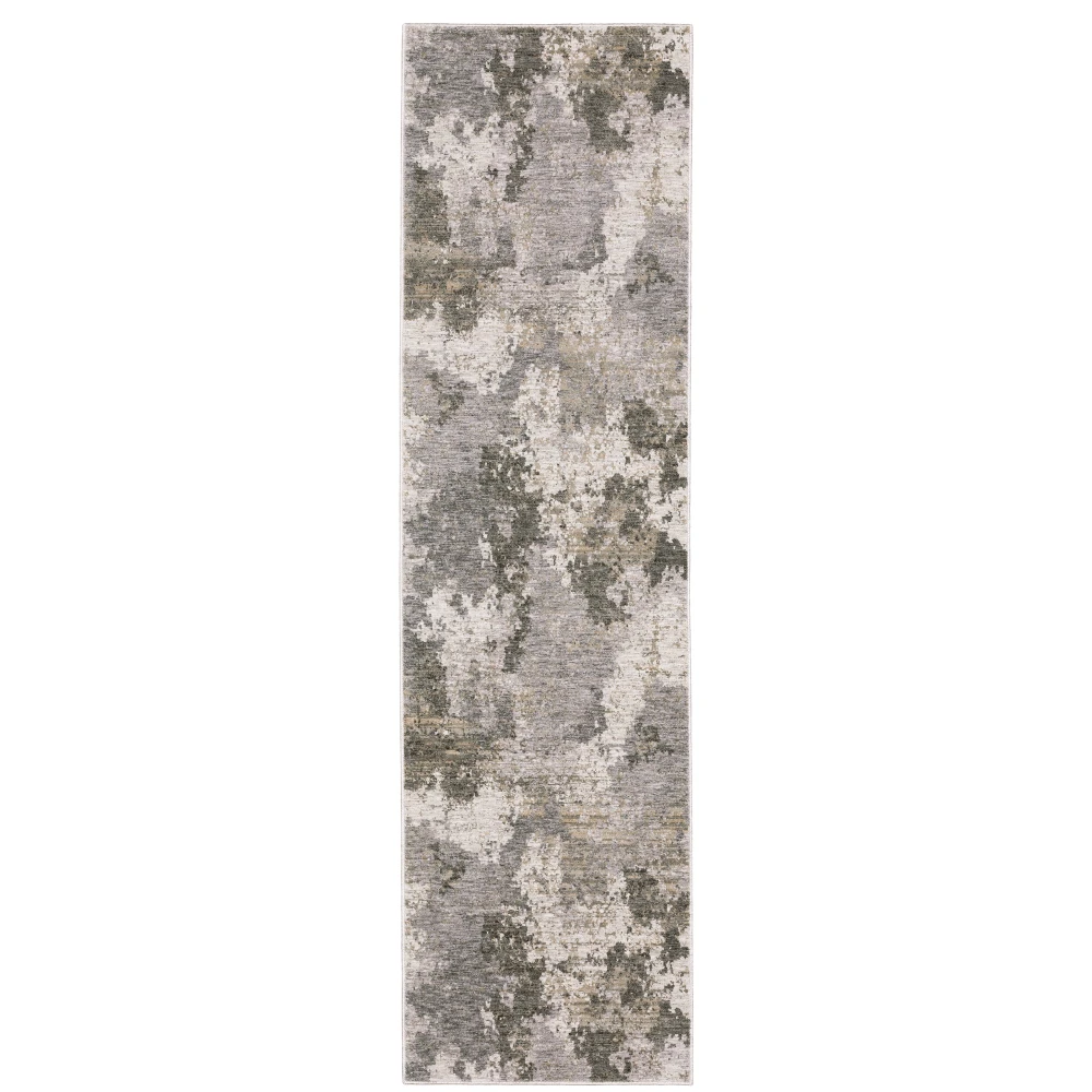 Nebulous 5091E Grey/ Ivory Indoor Area Rug - 2'3