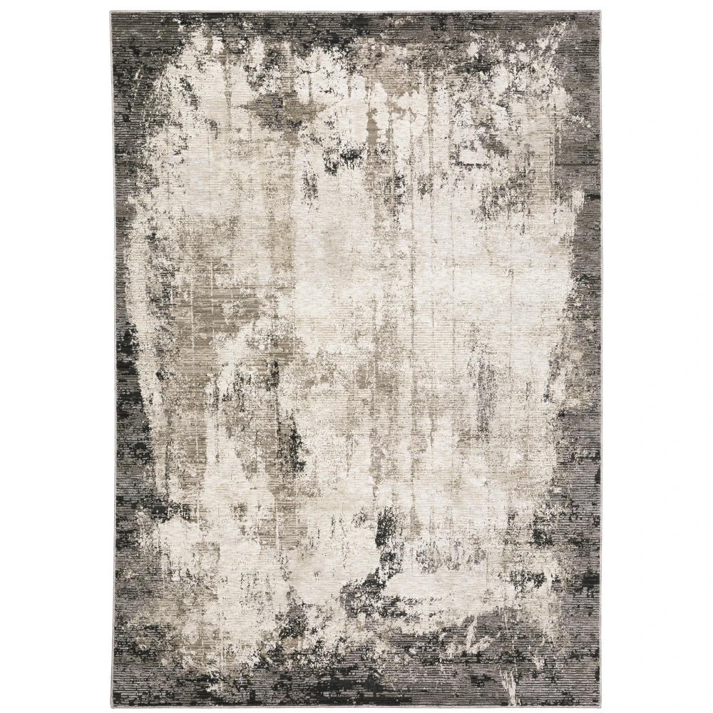 Nebulous 7151E Grey/ Blue Indoor Area Rug - 6'7