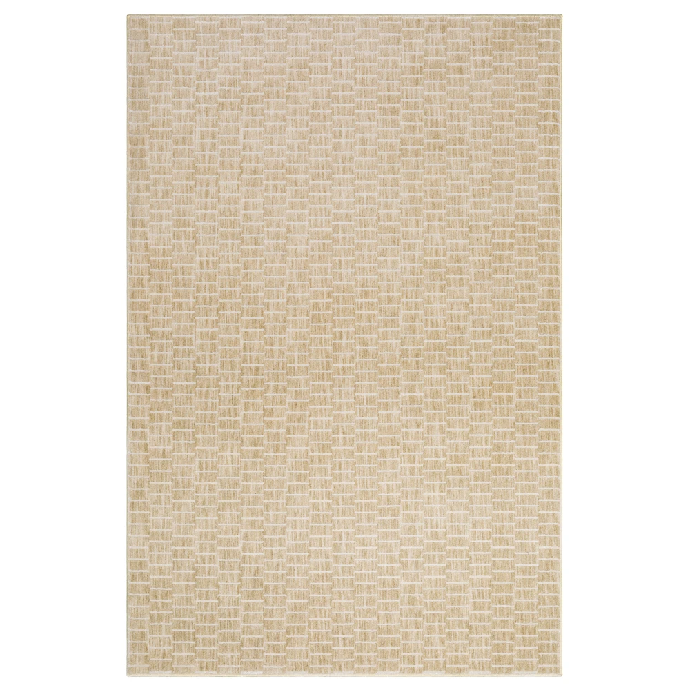 Oliver OLV02 Gold/ Beige Indoor Area Rug - 6'7