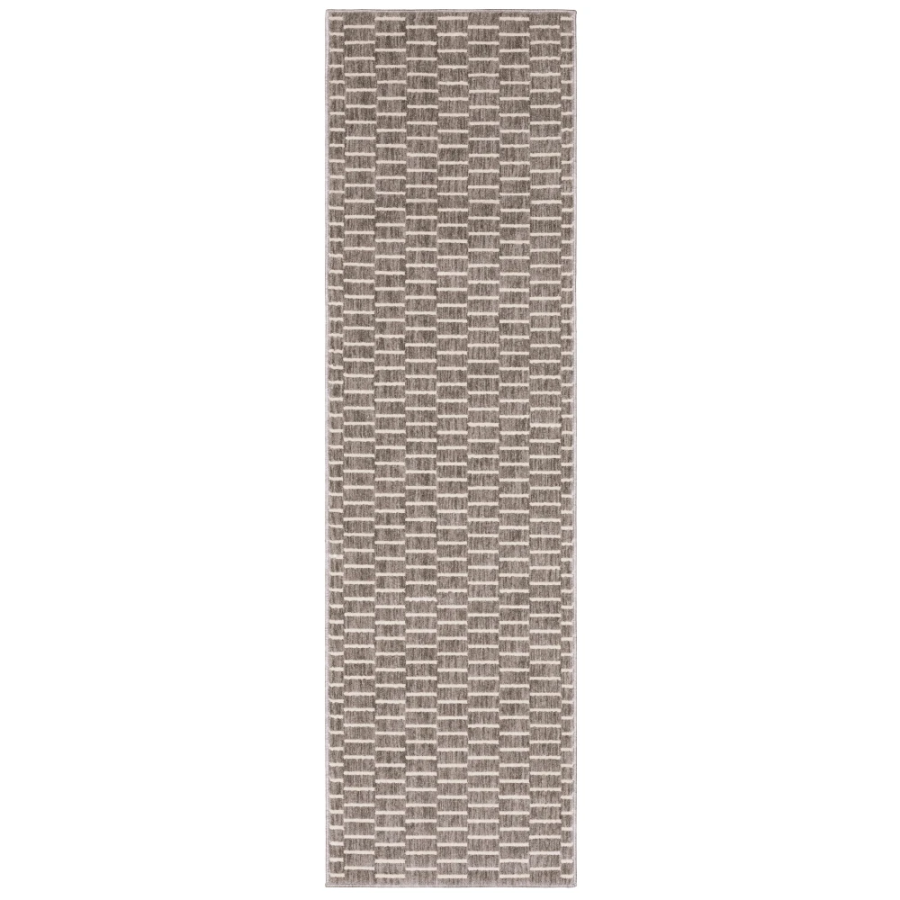 Oliver OLV03 Charcoal/Beige Indoor Area Rug - 2'3