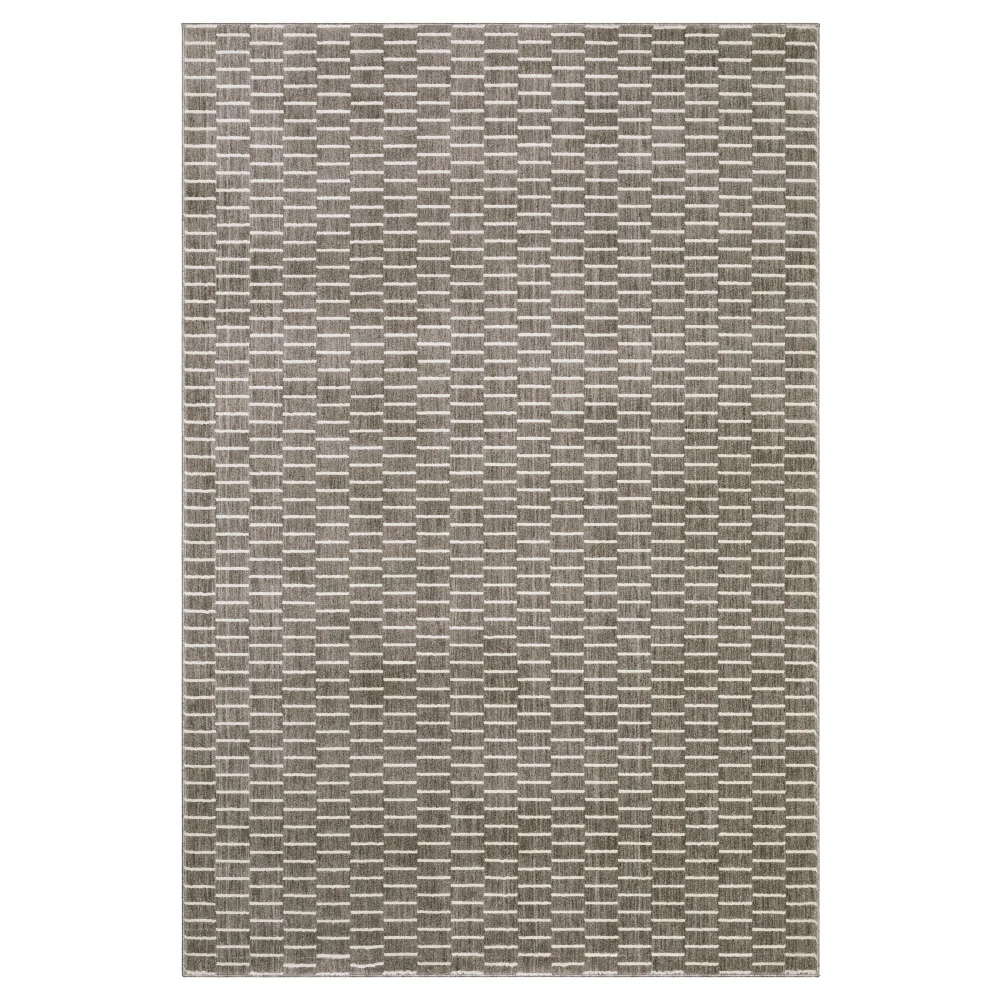 Oliver OLV03 Charcoal/Beige Indoor Area Rug - 6'7