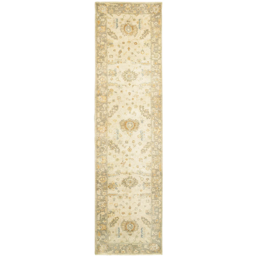 Palace 10307 Beige/ Grey Indoor Area Rug - 2'6