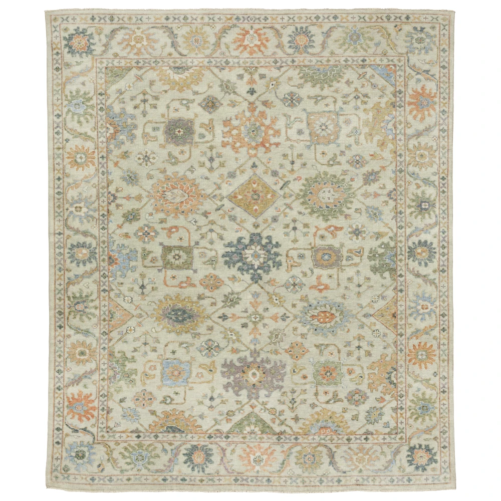 Palace 10308 Beige/ Green Indoor Area Rug - 8' x 10'