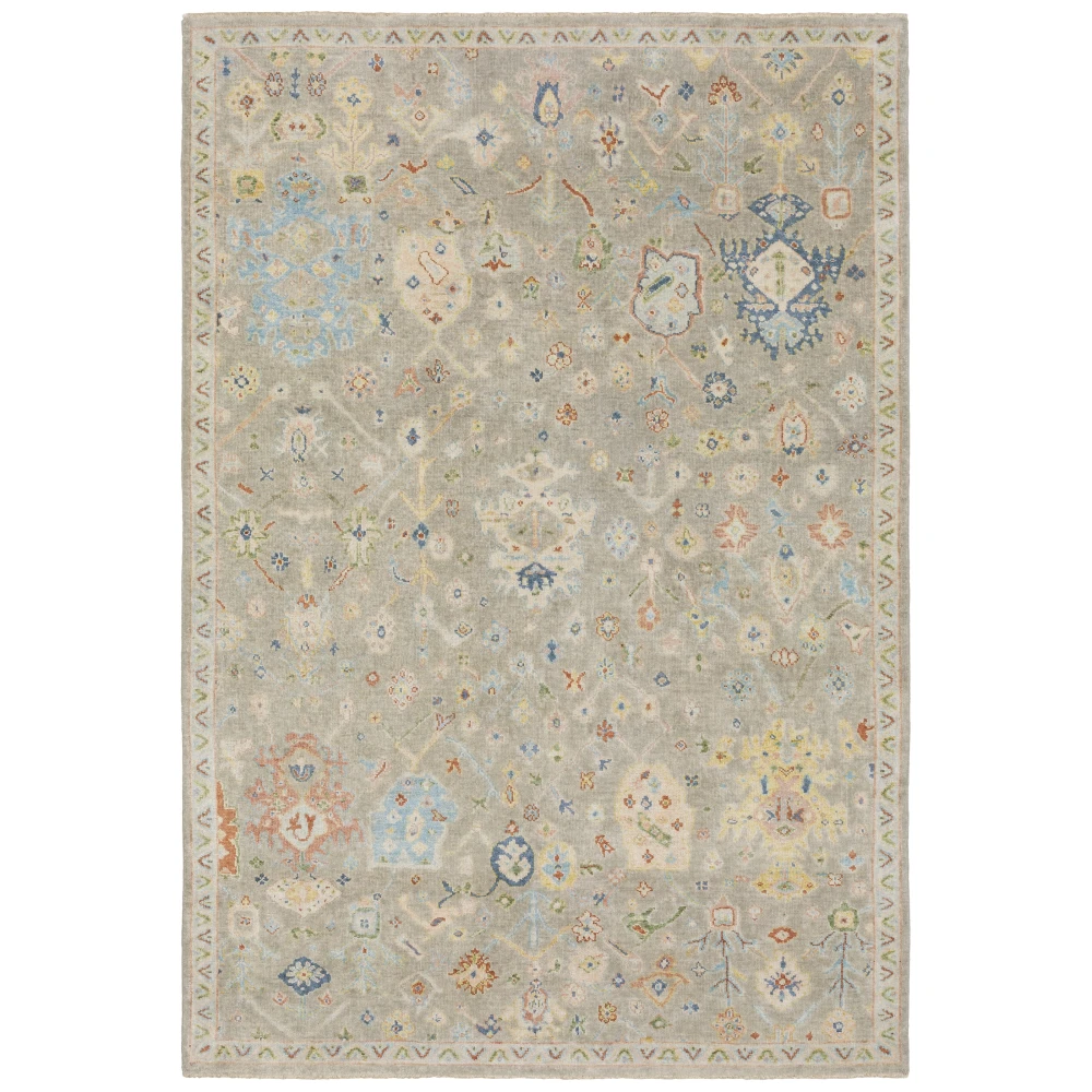 Palace 10309 Grey/ Multi Indoor Area Rug - 6' x 9'