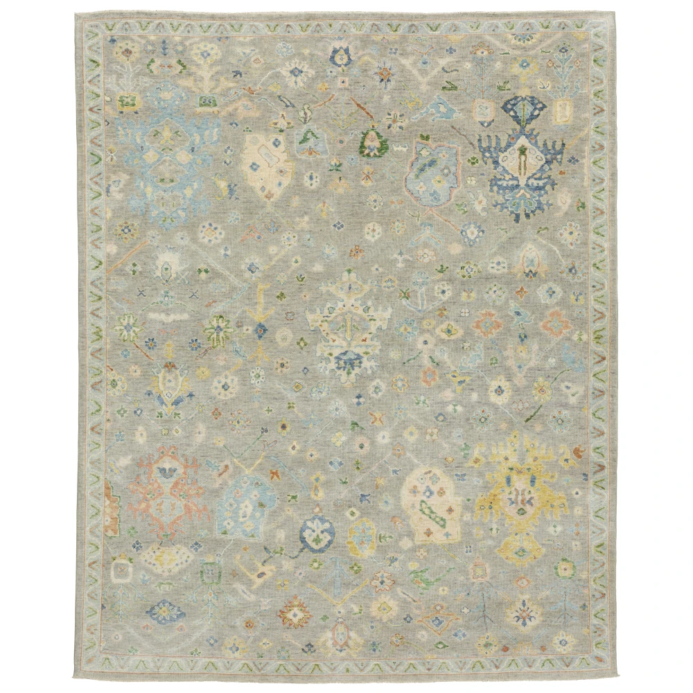 Palace 10309 Grey/ Multi Indoor Area Rug - 8' x 10'