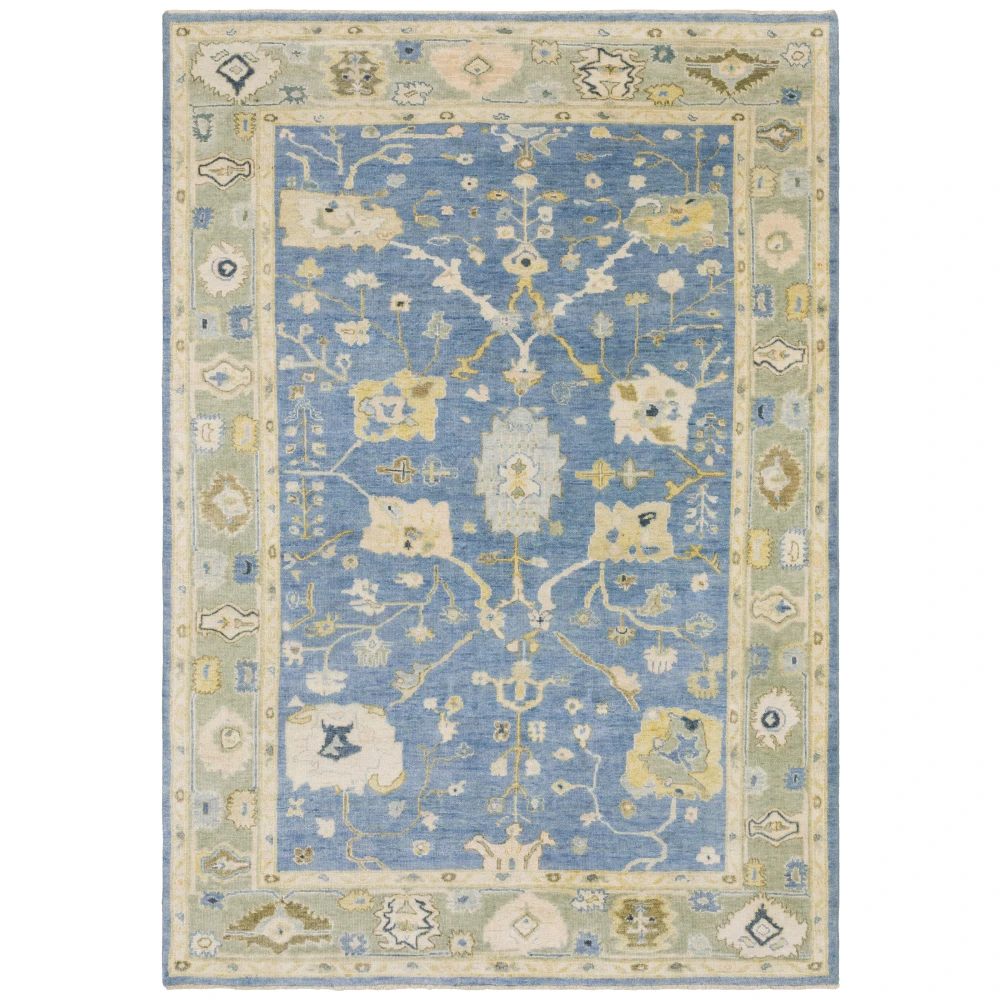 Palace 10311 Blue/ Green Indoor Area Rug - 2' x 3'