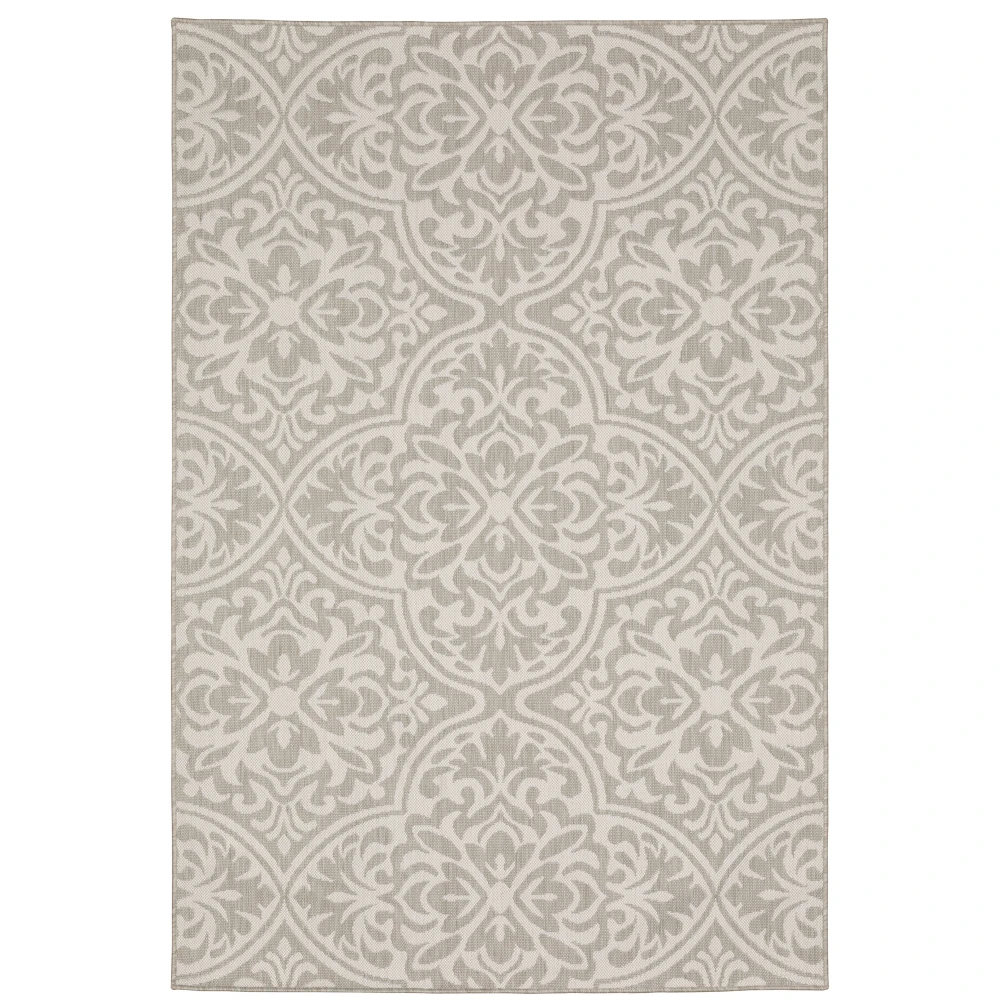 Portofino 1831H Grey/ Ivory Indoor/Outdoor Area Rug - 5'3