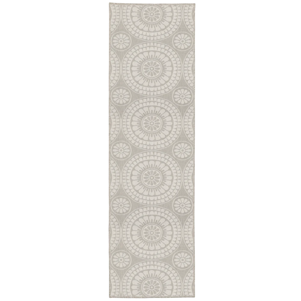 Portofino 1832H Grey/ Ivory Indoor/Outdoor Area Rug - 1'10