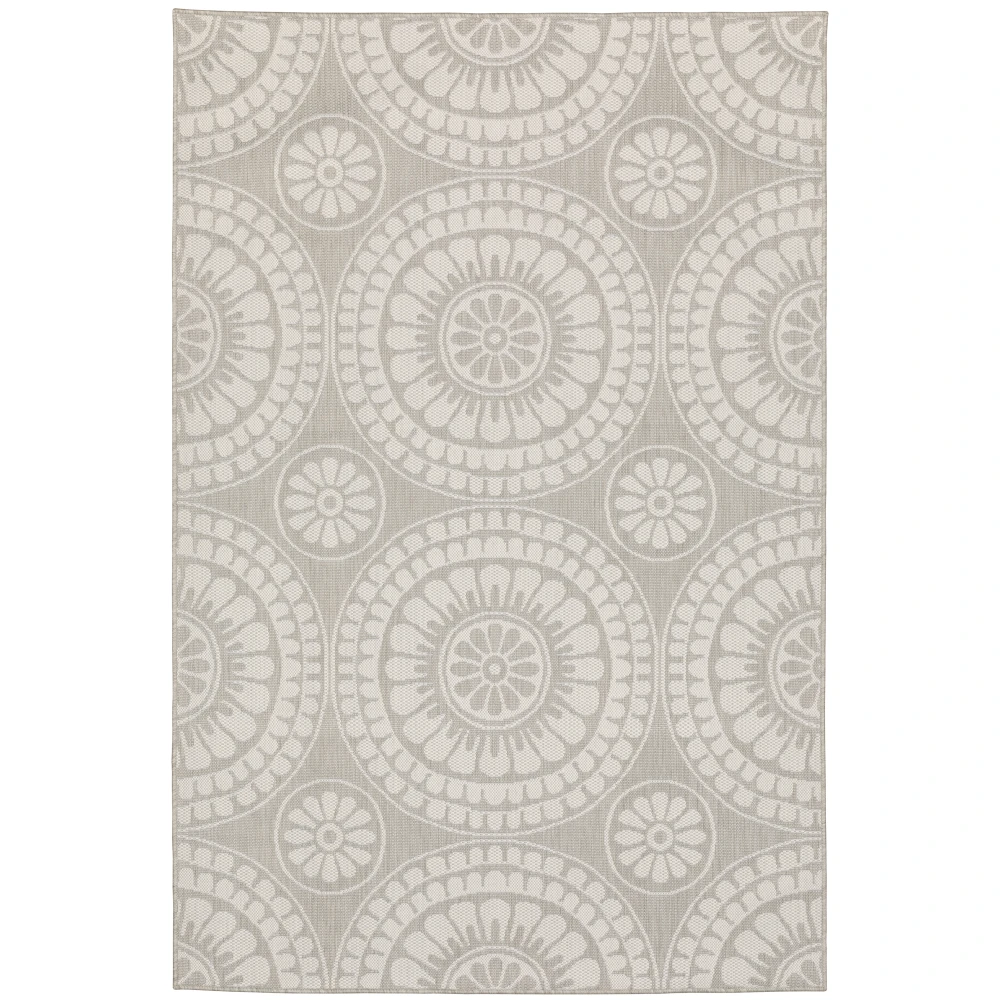 Portofino 1832H Grey/ Ivory Indoor/Outdoor Area Rug - 6'7
