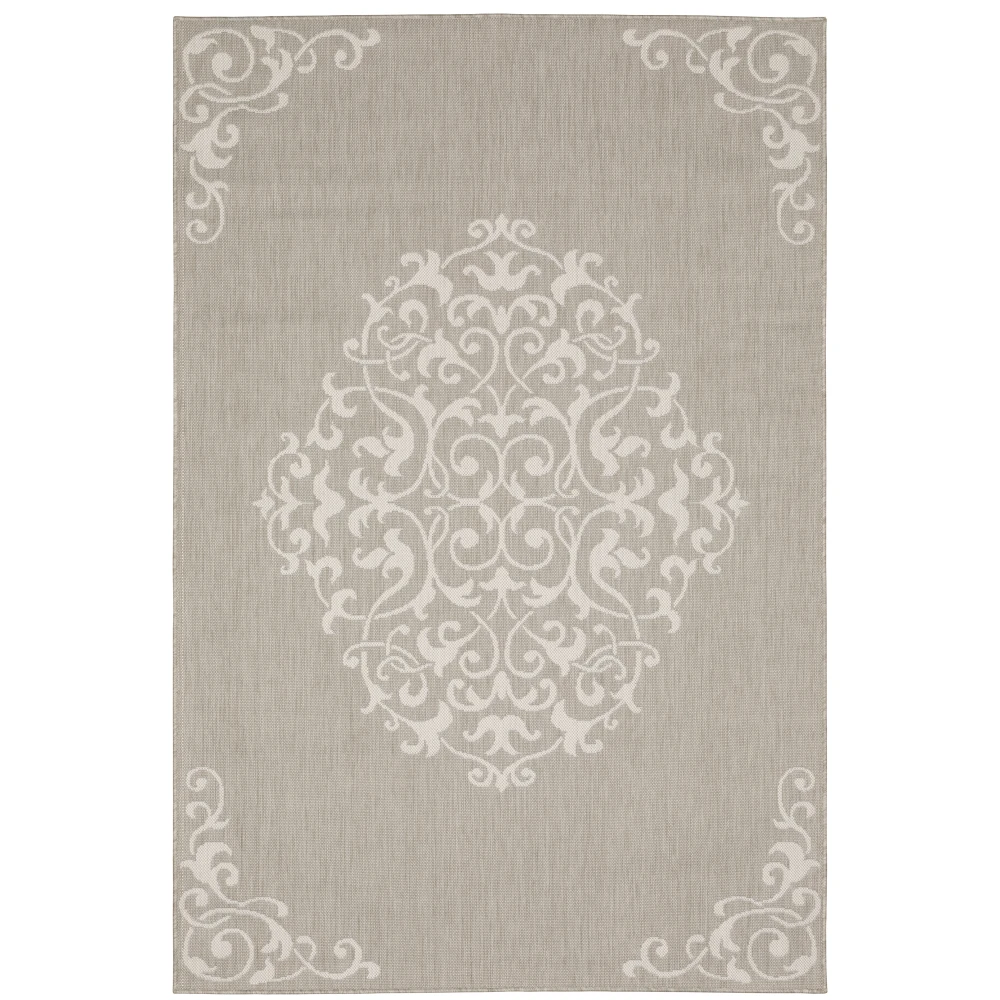 Portofino 6649W Taupe/ Ivory Indoor/Outdoor Area Rug - 7'10