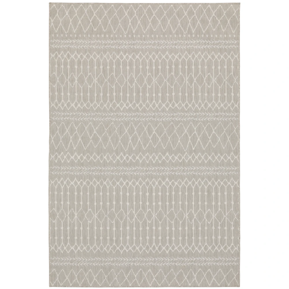 Portofino 670H4 Grey/ Ivory Indoor/Outdoor Area Rug - 3'3