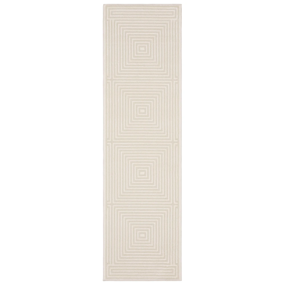 Raylan RAY04 Ivory/ Beige Indoor Area Rug - 2'3