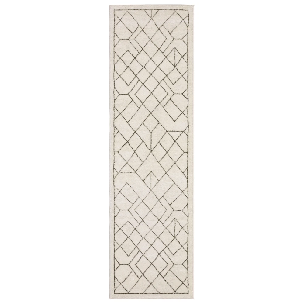 Raylan RAY06 Ivory/ Taupe Indoor Area Rug - 2'3
