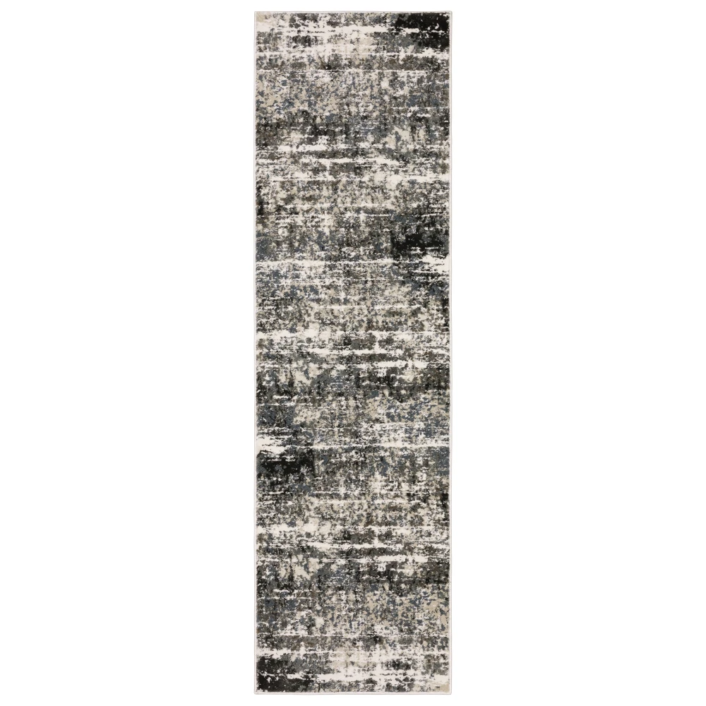 Raylan RAY10 Ivory/ Grey Indoor Area Rug - 2'3