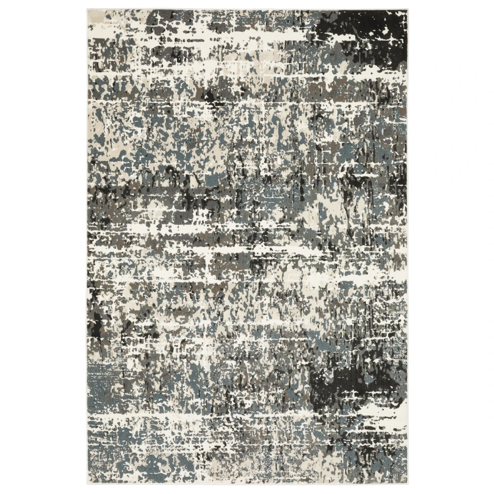 Raylan RAY10 Ivory/ Grey Indoor Area Rug - 3'3