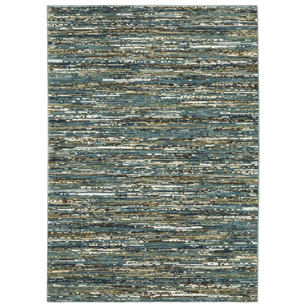 Reed RE01G Blue/ Multi-colored Indoor Area Rug - 7'10