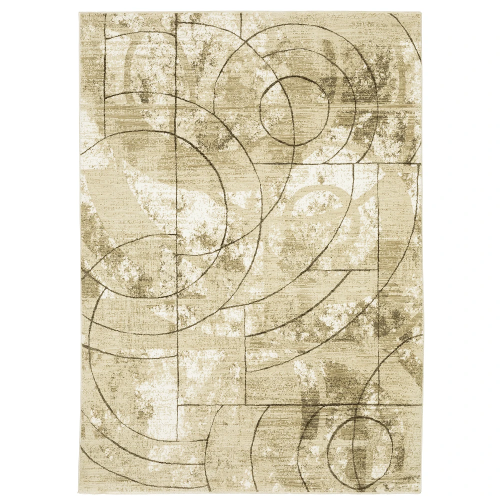 Reed RE10A Beige/ Brown Indoor Area Rug - 5'3