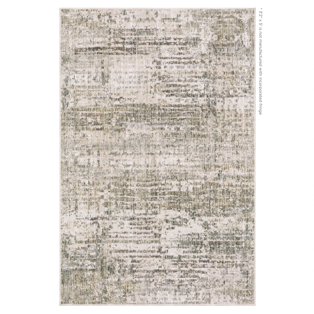 Soho SOH06 Beige/ Grey Indoor Area Rug - 3'2