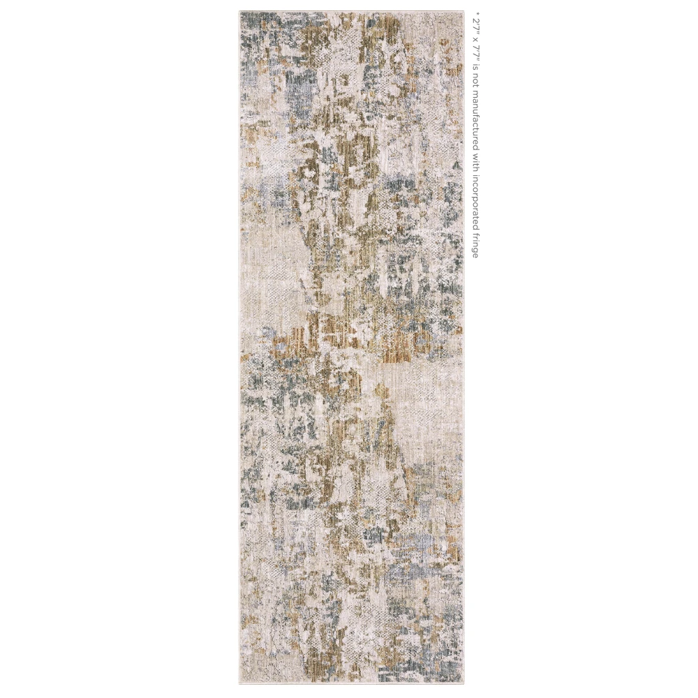 Soho SOH08 Beige/ Rust Indoor Area Rug - 2'7
