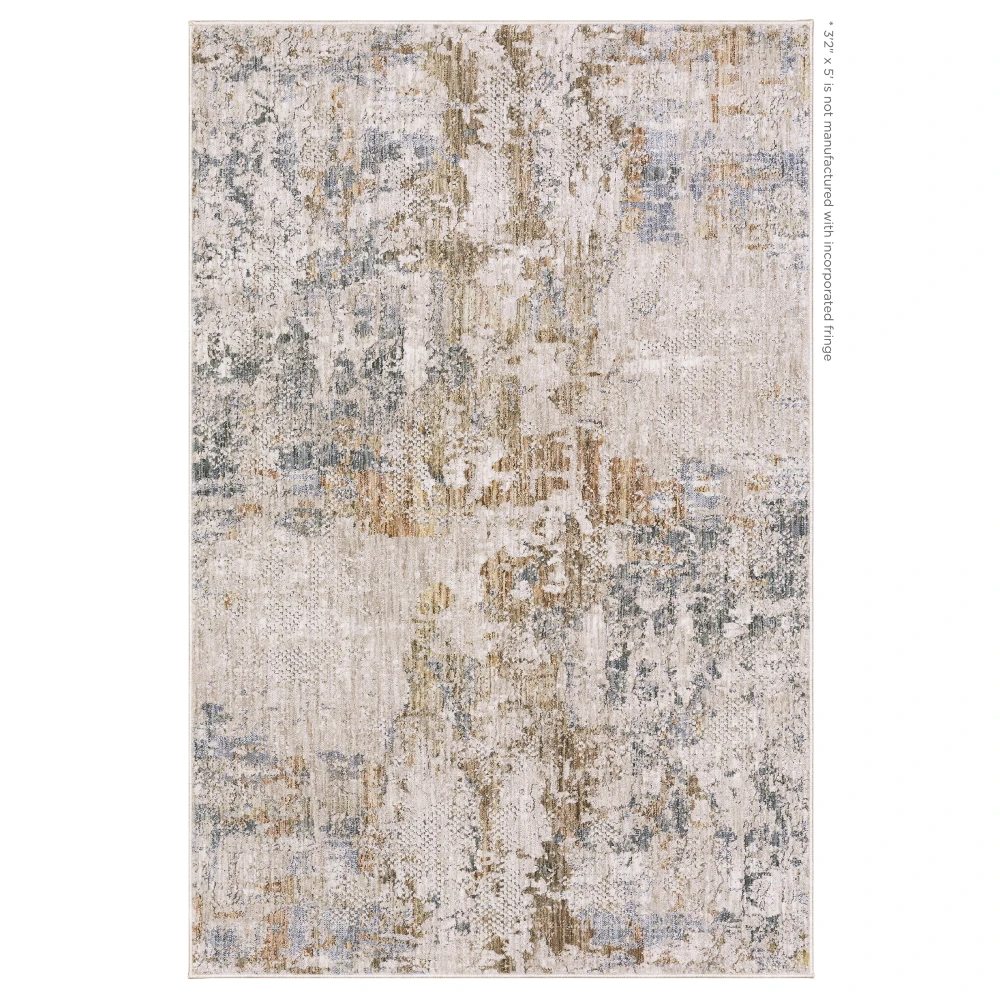 Soho SOH08 Beige/ Rust Indoor Area Rug - 3'2