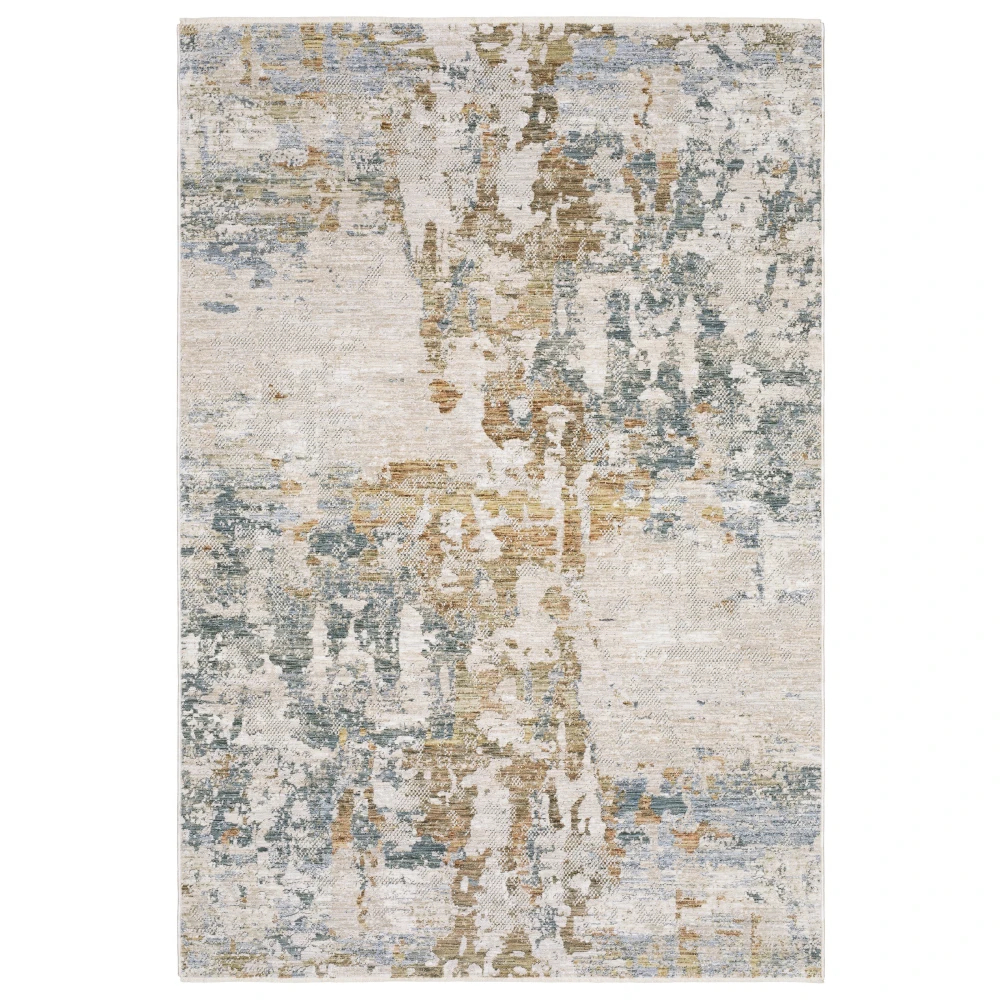 Soho SOH08 Beige/ Rust Indoor Area Rug - 9'10