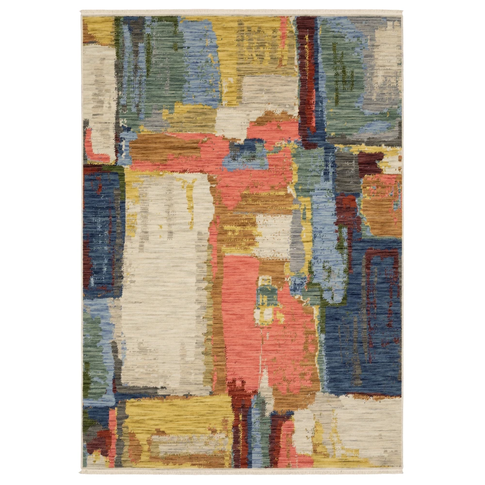 Soleri SOL02 Multi/ Pink Indoor Area Rug - 5'3
